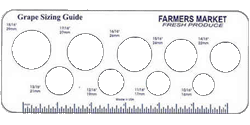 Grape Sizing Gauge